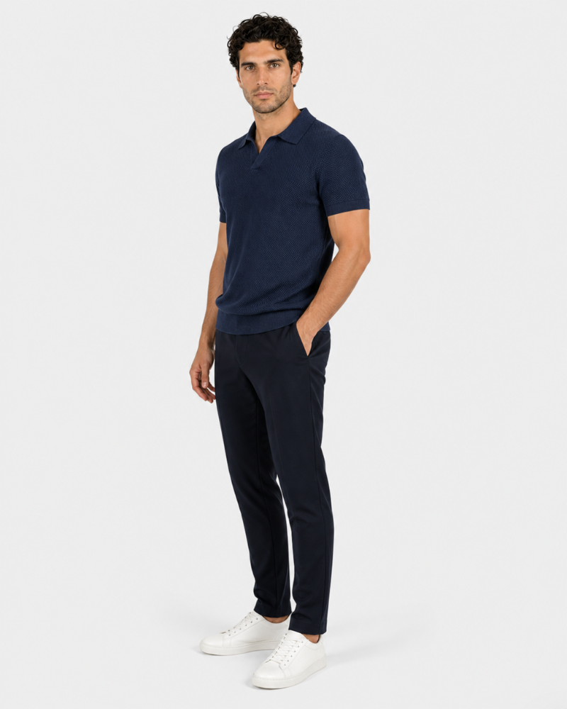 WAFFLE KNIT POLO