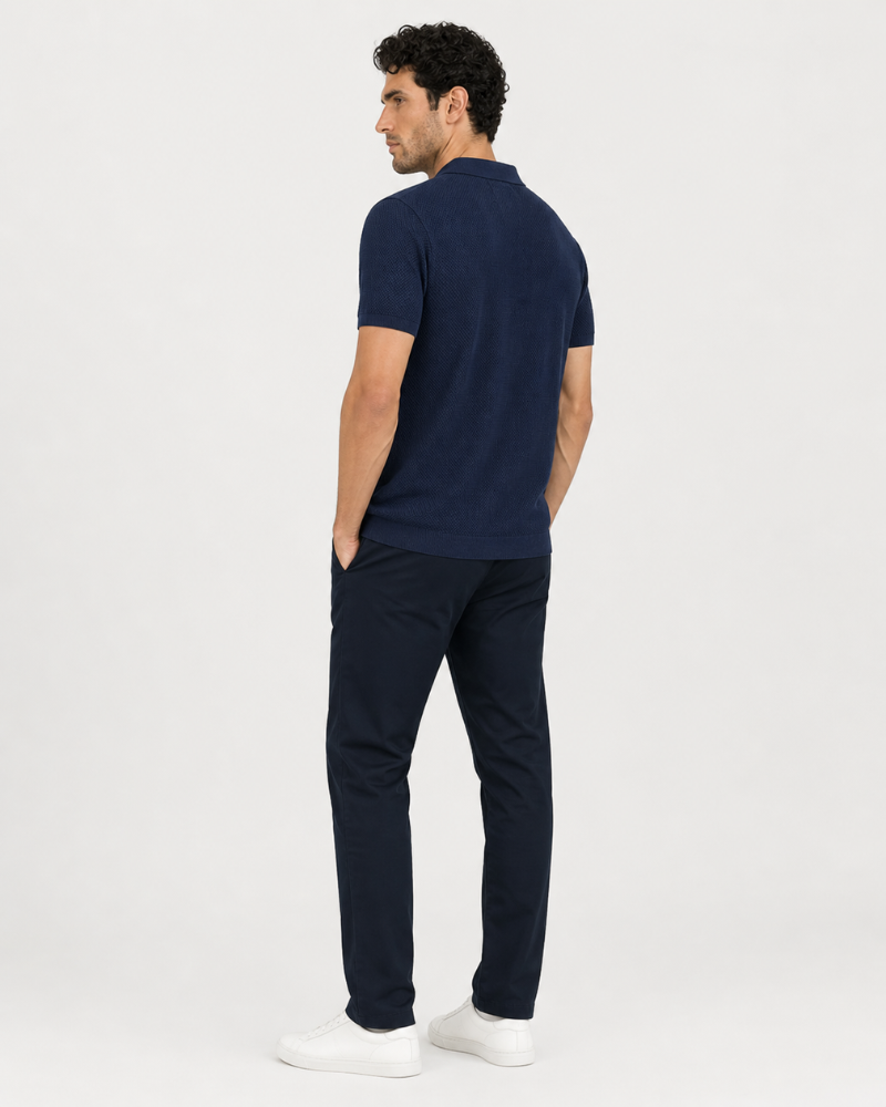 WAFFLE KNIT POLO