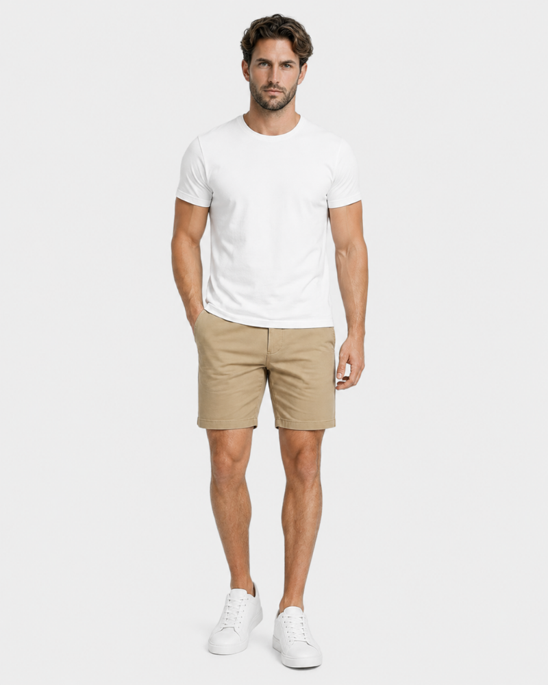Lightweight stretch chino shorts