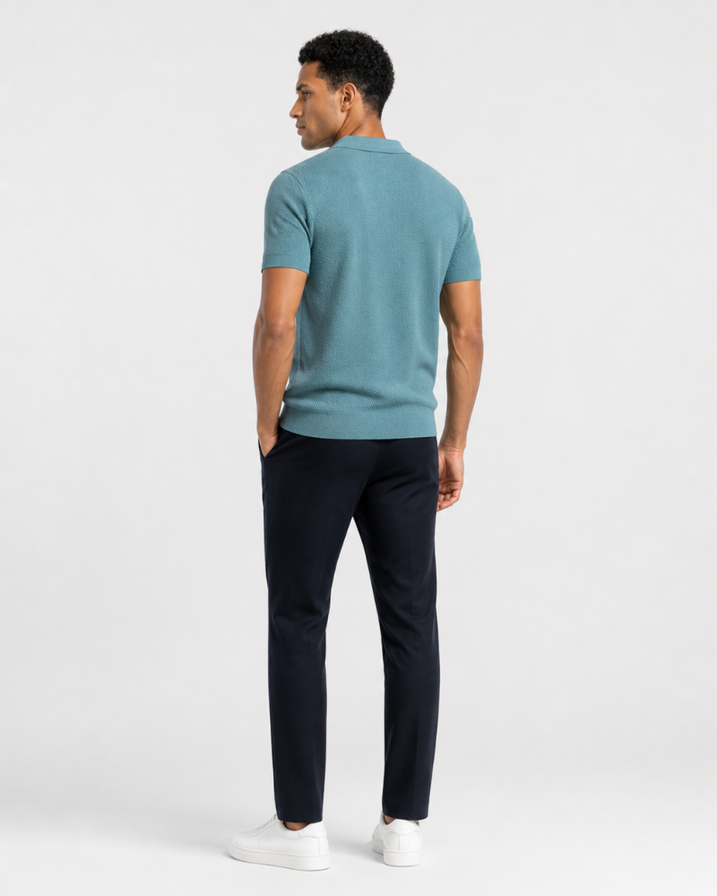 WAFFLE KNIT POLO