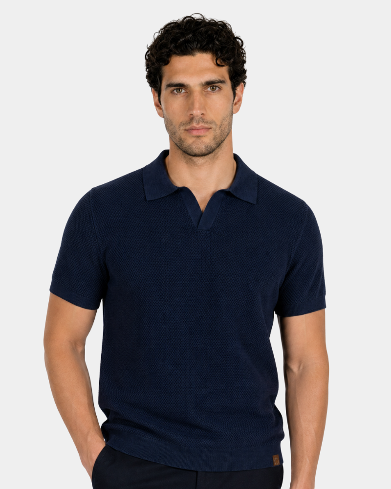 WAFFLE KNIT POLO