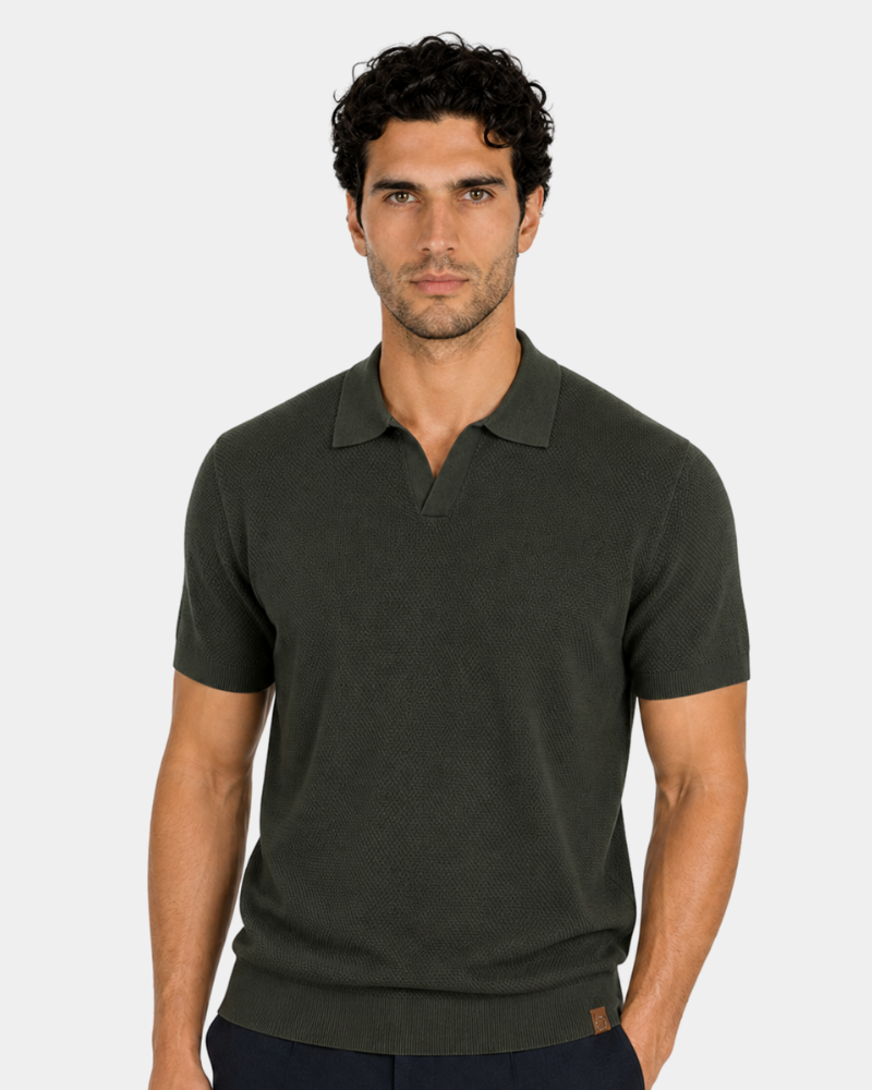 WAFFLE KNIT POLO