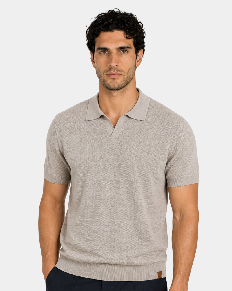 WAFFLE KNIT POLO