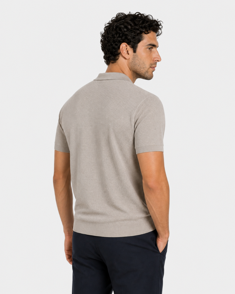 WAFFLE KNIT POLO