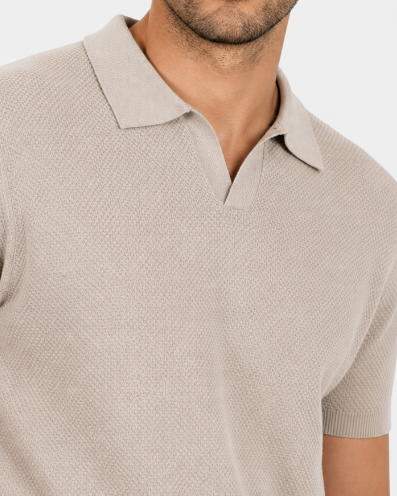 WAFFLE KNIT POLO
