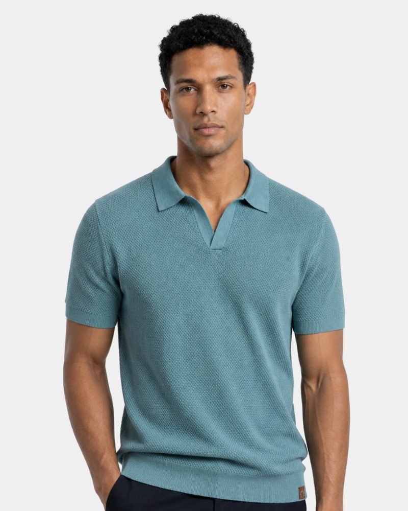 WAFFLE KNIT POLO
