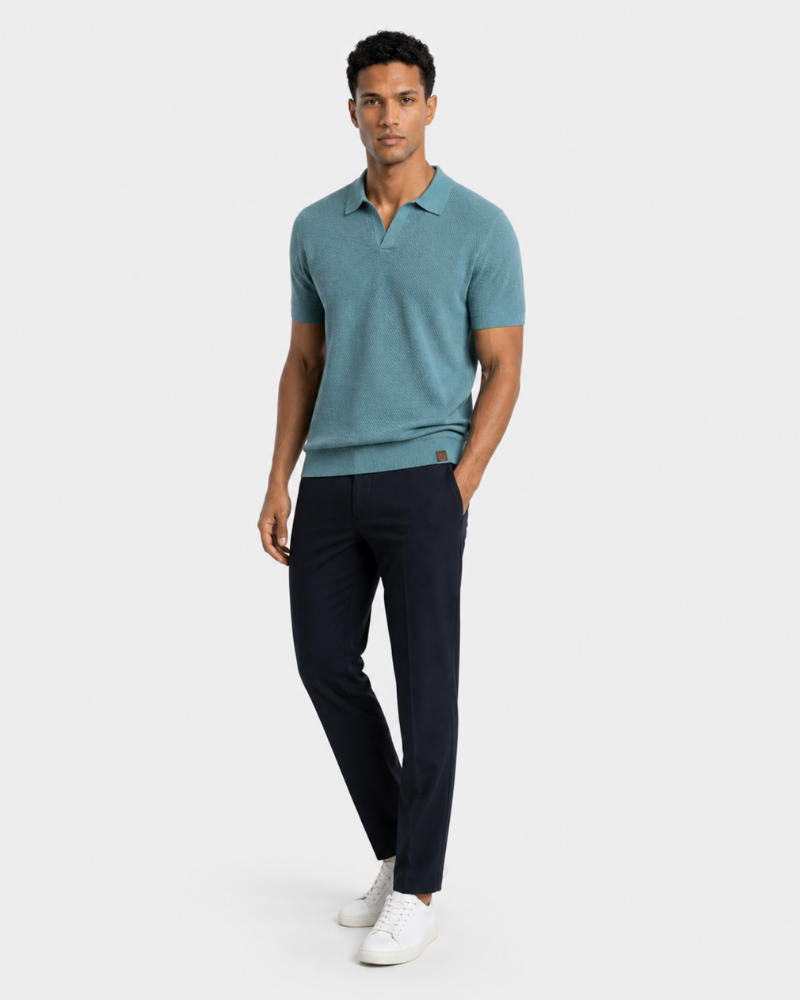 WAFFLE KNIT POLO
